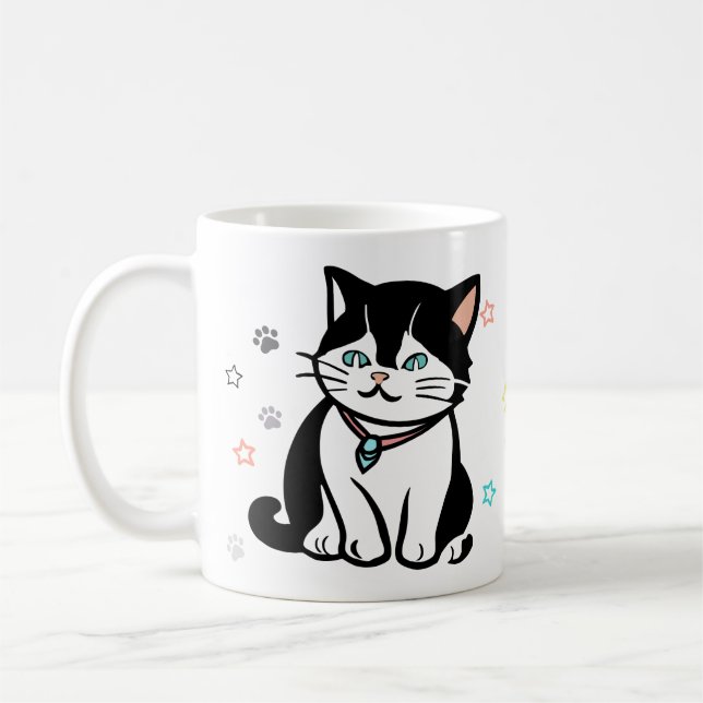 Mug de chat mignonne pour les amoureux des animaux (Gauche)
