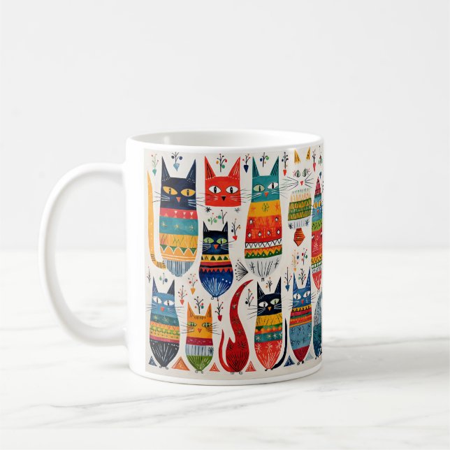 Mug de chats colorés (Gauche)