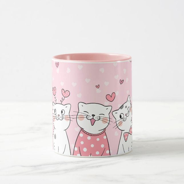 Mug de chats de Saint-Valentin (Centre)