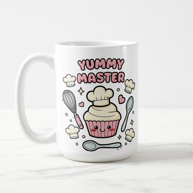 Mug de chef de Cupcake Kawaii Mignon (Gauche)