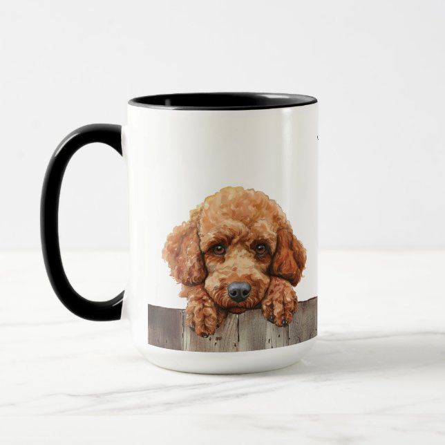 Mug de chien de caniche standard (Gauche)