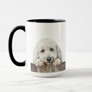 Mug de chien de caniche standard
