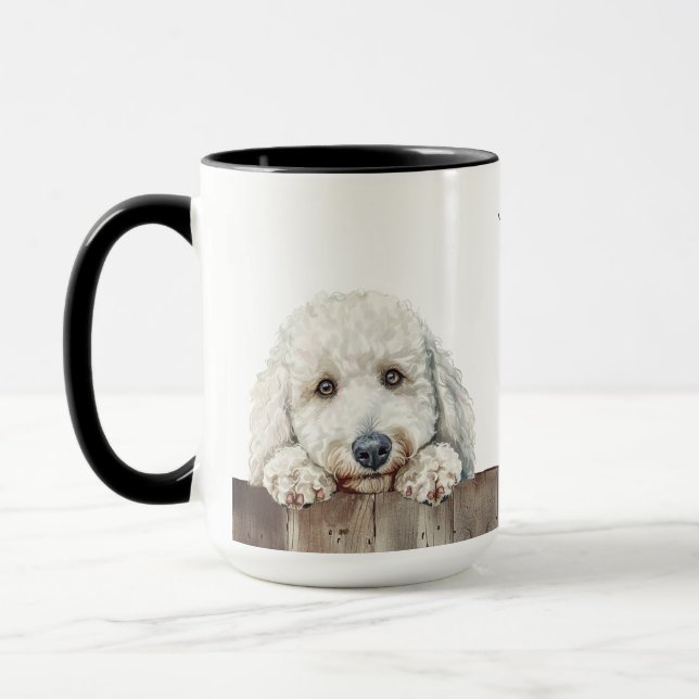 Mug de chien de caniche standard (Gauche)