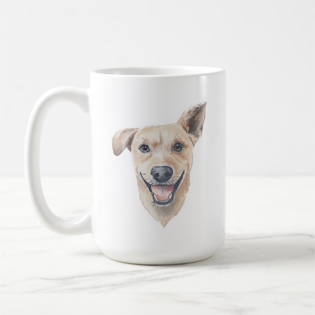 Mug de chien de race mixte | 15 oz (Gauche)