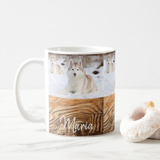 Mug de chien Husky (Avec donut)