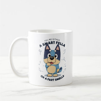 Mug de chien joueuse - Smart Fella ou Fart Smella