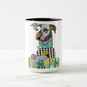 Mug de chien mignonne et colorée