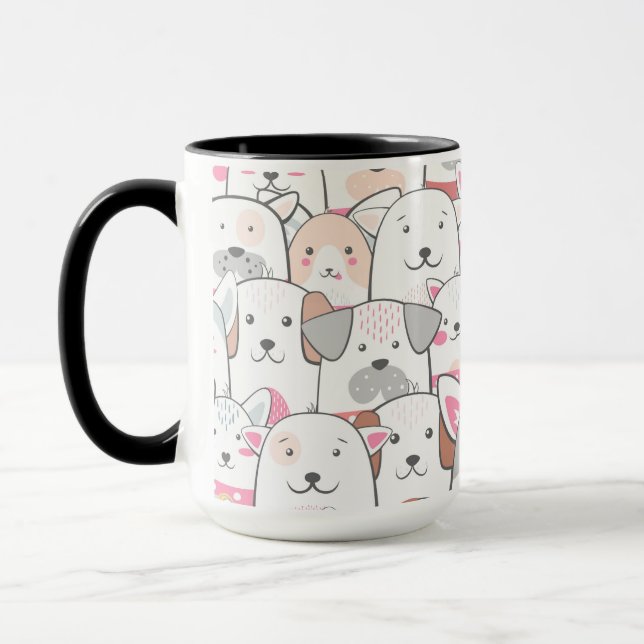 Mug de chiens mignons (Gauche)