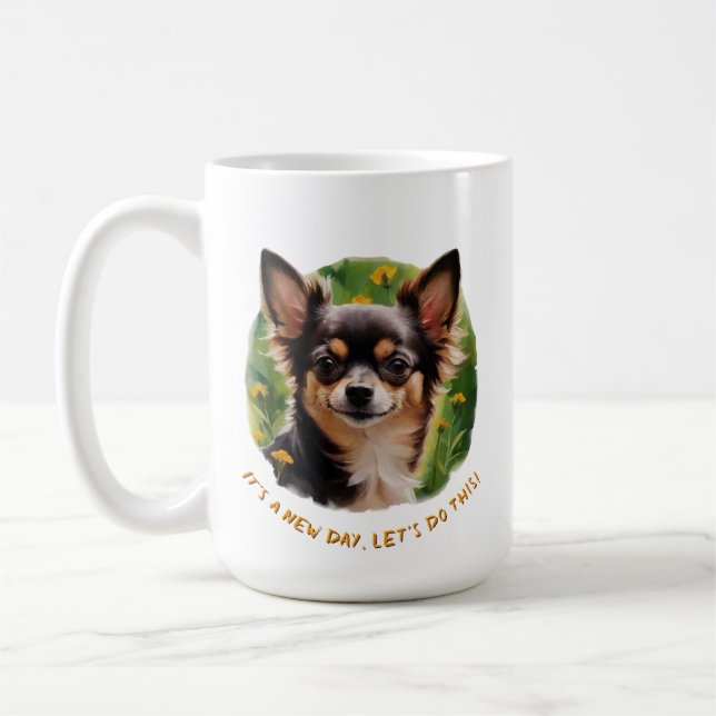 Mug de Chihuahua gaie pour des matins brillants (Gauche)