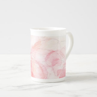 Mug de Chine d'os floraux rose pâle