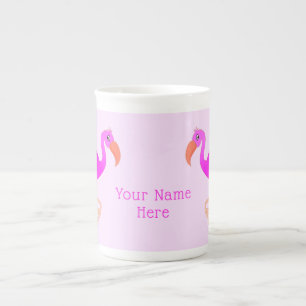 Mug de Chine os Flamant rose avec texte personnali