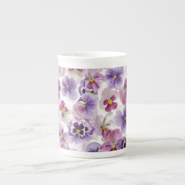 Mug De Chine Panseuse Rose Et Violet (Devant)