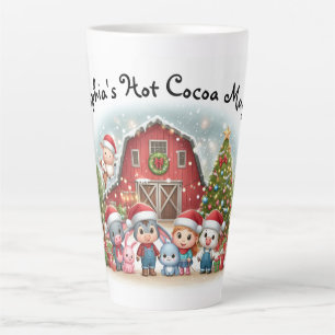 Mug de Chocolat Chaud Personnalisé Noël à la ferme