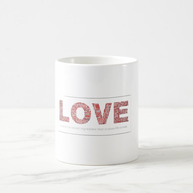 Mug de citation d'amour romantique - Cadeau mignon (Centre)