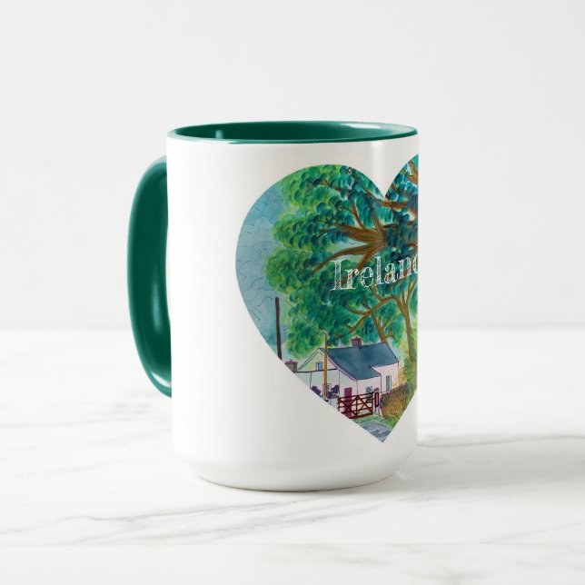 Mug de coeur souvenir d'Irlande (Devant gauche)