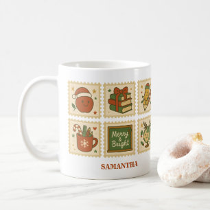 Mug de collage de l'enseignant de Noël Joyeux et