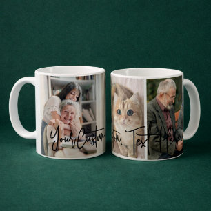 Mug de collage personnalisé de trois photos