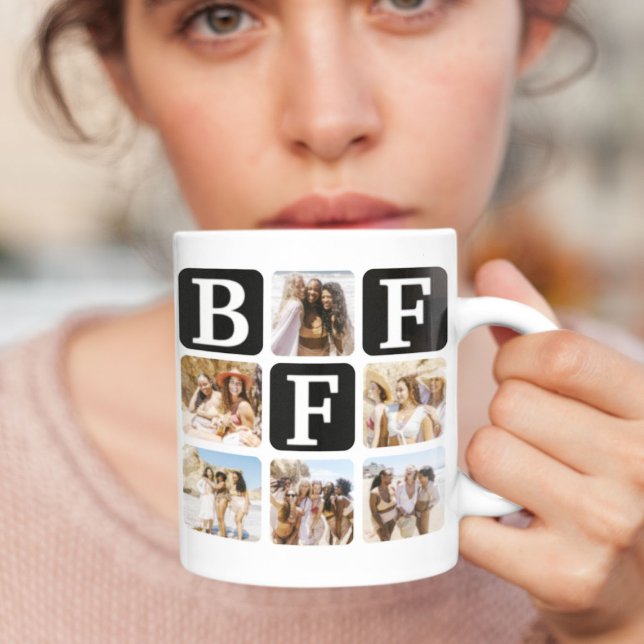 Mug de collage photo d'amitié BFF (Créateur téléchargé)