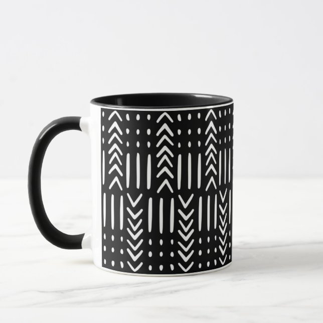 Mug de concepteur de tissu de la boue noire africa (Gauche)