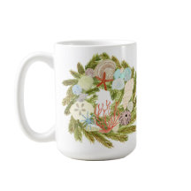 Mug de couronne de Noël de l'île tropicale