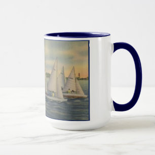 Mug de course de voilier vintage de Floride