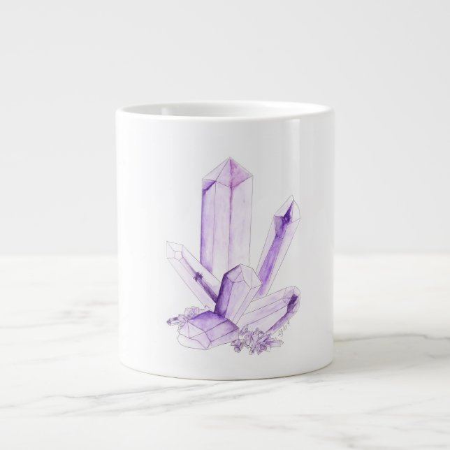 Mug de cristal de cristal d'Améthyste (Devant)