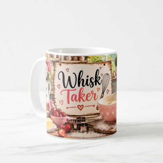 Mug de cuisson rose Whisk Taker (Devant gauche)