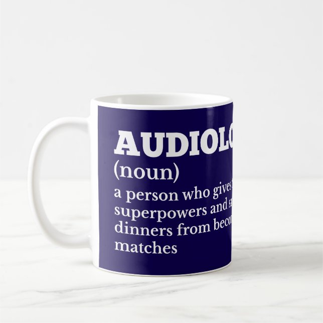 Mug de définition audiologiste hilarante (Gauche)
