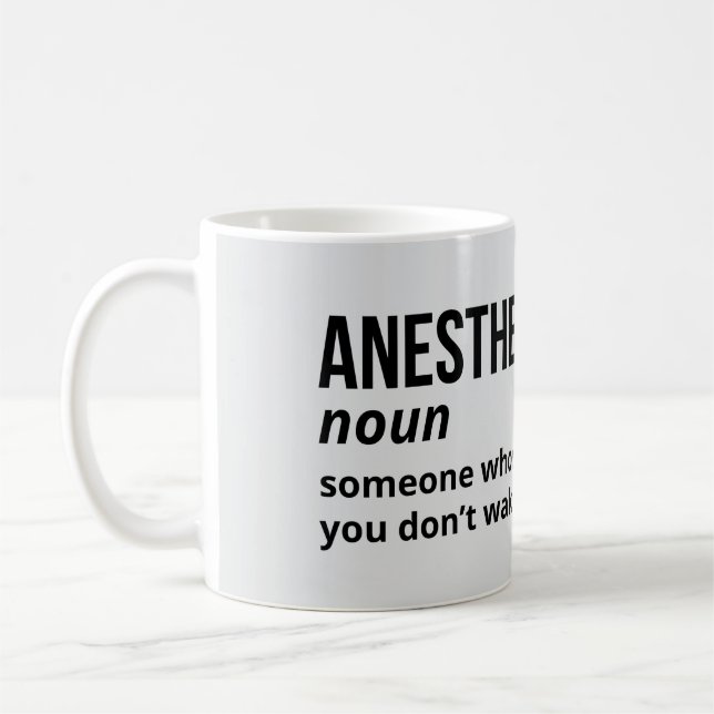 Mug de définition de l'anesthésiste Witty (Gauche)