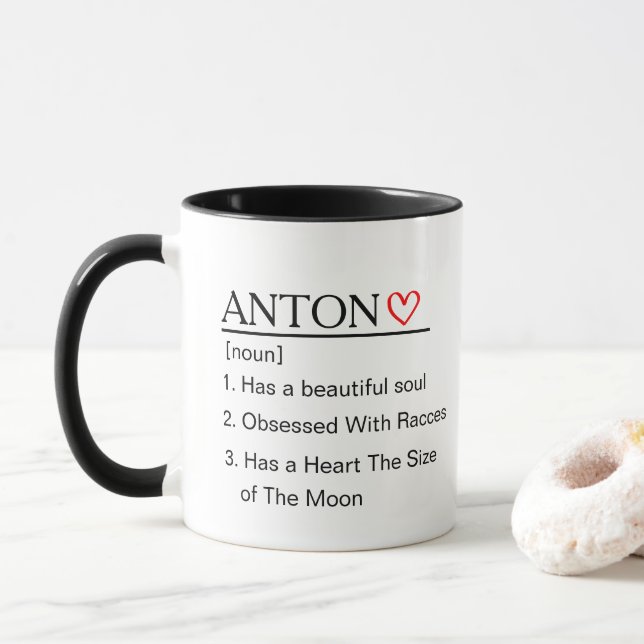 Mug de définition de nom personnalisé, personnalis (Avec donut)