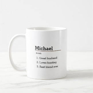 Mug de définition de nom personnalisé, personnalis
