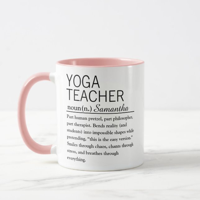 Mug de définition de professeur de yoga personnali (Gauche)