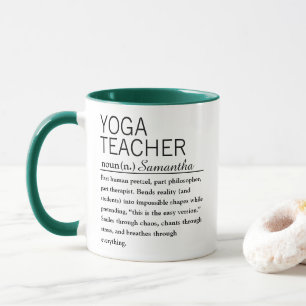 Mug de définition de professeur de yoga personnali
