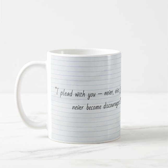 Mug de devis motivationnel - Commencez votre journ (Gauche)
