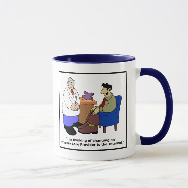 Mug de docteur drôle - Bande dessinée Internet (Droite)