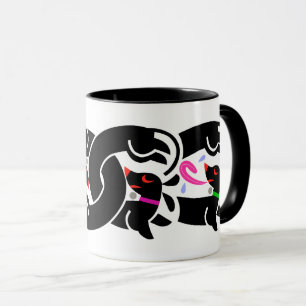 Mug de Doxies tordues noires