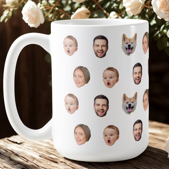 Mug de famille, Photo personnalisée, 4 Photos Visa (Créateur téléchargé)