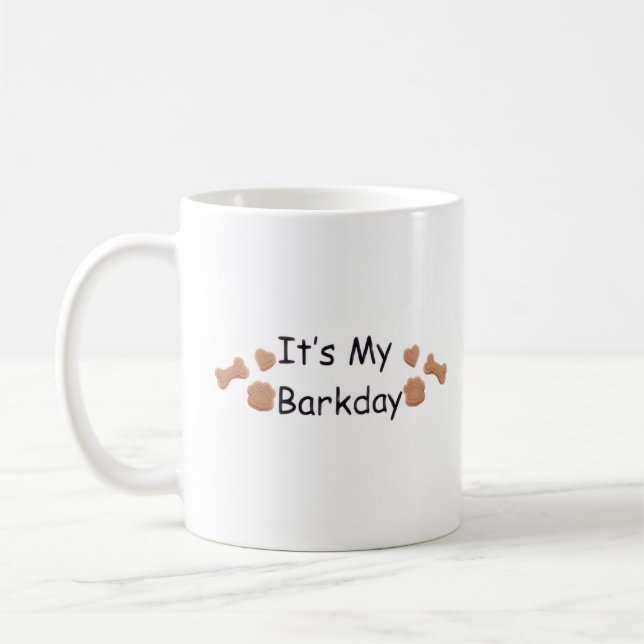 Mug de fête d'anniversaire avec empreinte de patte (Gauche)