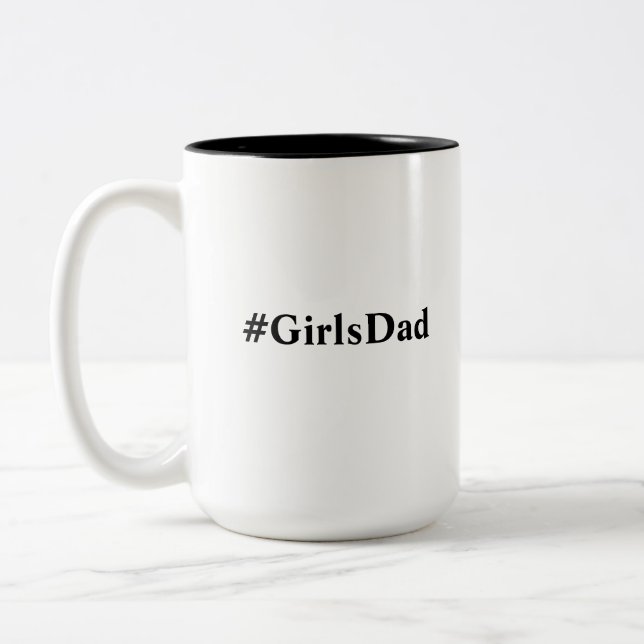 Mug de Fête des pères de basket-ball #GirlsDad (Gauche)