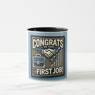 Mug de fête du premier emploi Mug de succès de c