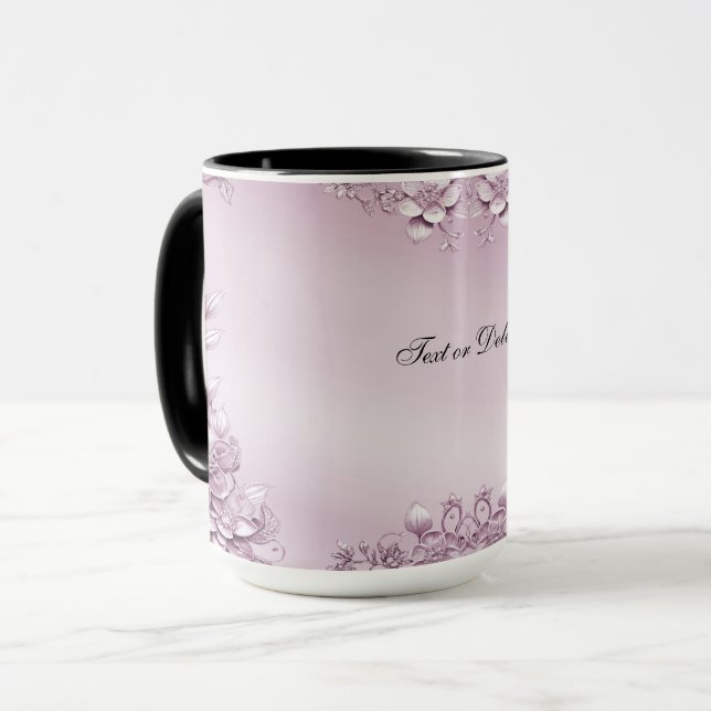 Mug de feuillage rose (Devant gauche)