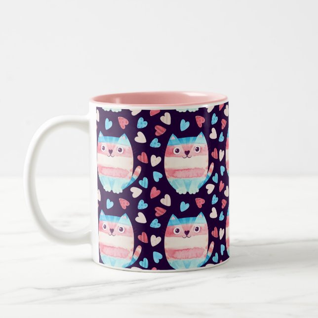 Mug de fierté transgenre de chat (Gauche)