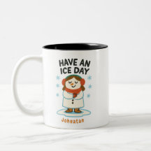 Mug de fille d'hiver personnalisée - "Ayez une jou