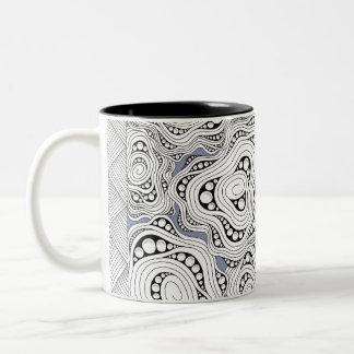 Mug de fleurs Abstraites monochromes