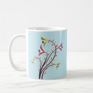 Mug De fleurs colorées étranges avec les yeux