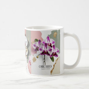 Mug de fleurs de crépuscule - Élégance de l'orchid