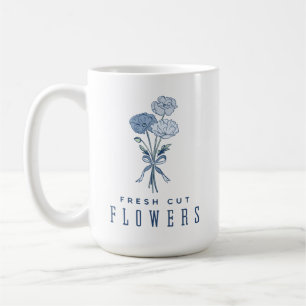 Mug de fleurs fraîches coupées