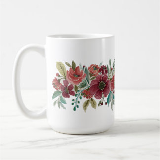 Mug de fleurs rouges