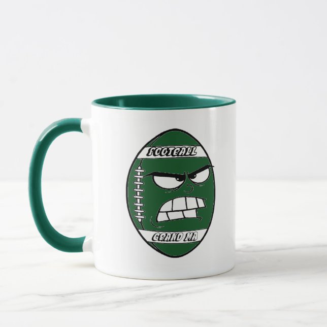 Mug de football vert foncé pour Grand Ma (Gauche)