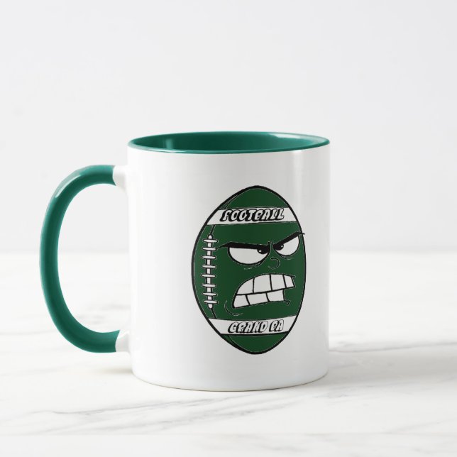 Mug de football vert foncé pour Grand Pa (Gauche)
